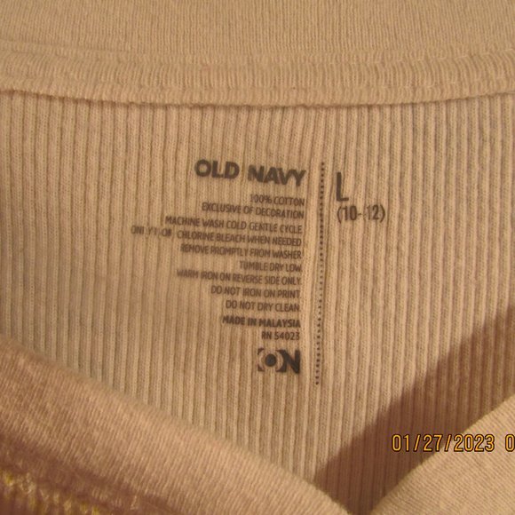 GIRLS CLOTHES - OLD NAVY and CAT & JACK Long Sleeve Tops - SIZE 10 - 12 - Picture 2 of 4